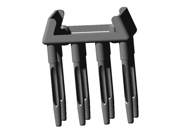 Cluster of 3/8'' Hollow Tines
